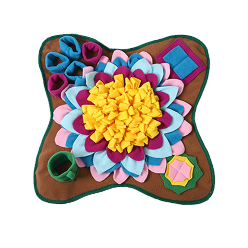 Pet Smell Mat Dog Puzzle Training Food Hiding Blanket