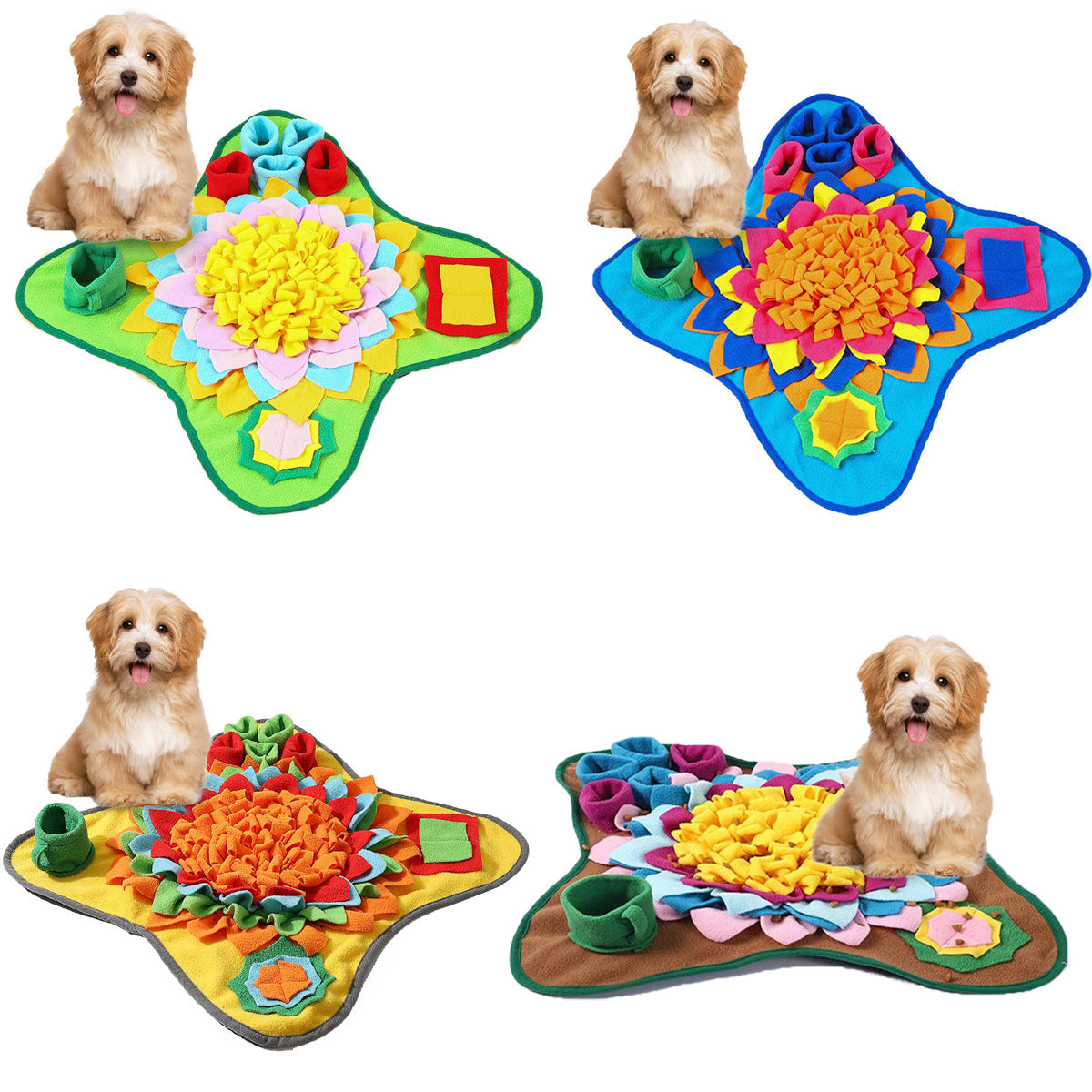 Pet Smell Mat Dog Puzzle Training Food Hiding Blanket