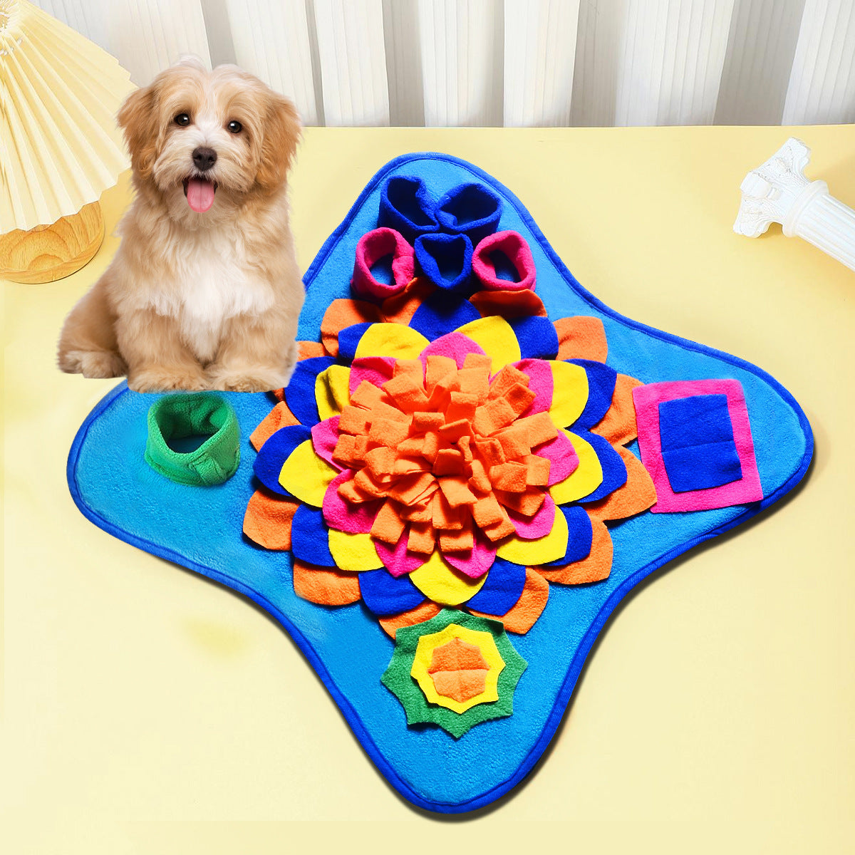 Pet Smell Mat Dog Puzzle Training Food Hiding Blanket