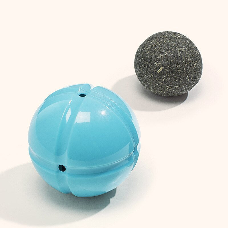 Simple Funny Cat Dribbling Catnip Toy Training Ball