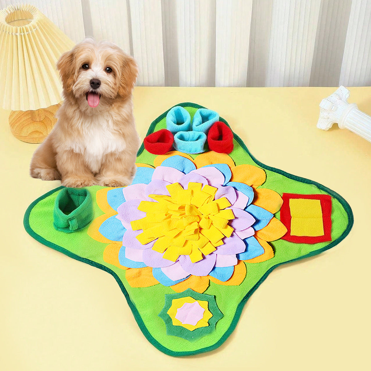 Pet Smell Mat Dog Puzzle Training Food Hiding Blanket